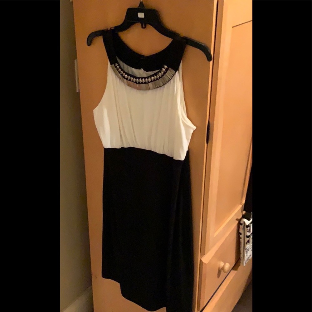 Cream/Black dress